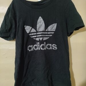 adidas Black Silver Short Sleeve Tee